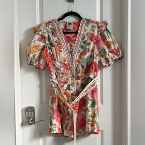 Farm Rio Romper with beaded belt